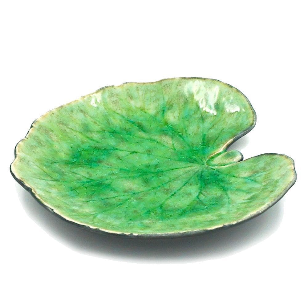 Alchemilla Leaf I Stoneware Small Plate - Light green