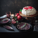 Alchemilla Leaf I Stoneware Small Plate - Red