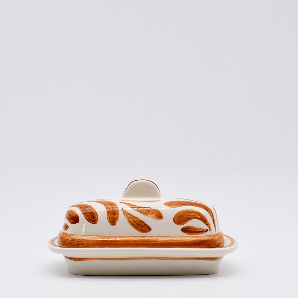 Andorinha I Ceramic Butter Dish -  Terracotta