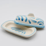 Andorinha I Ceramic Butter Dish -  Turquoise