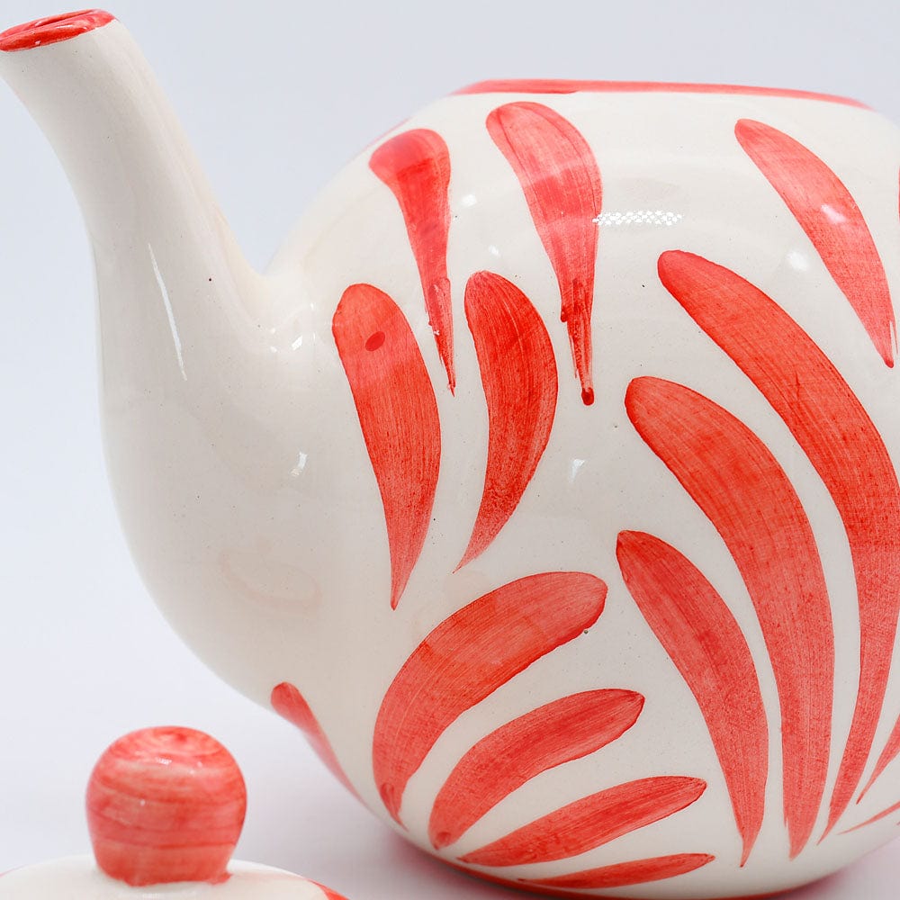 Andorinha I Ceramic Teapot - Red