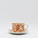 Andorinha I Large Ceramic Cup and Saucer - Terracotta