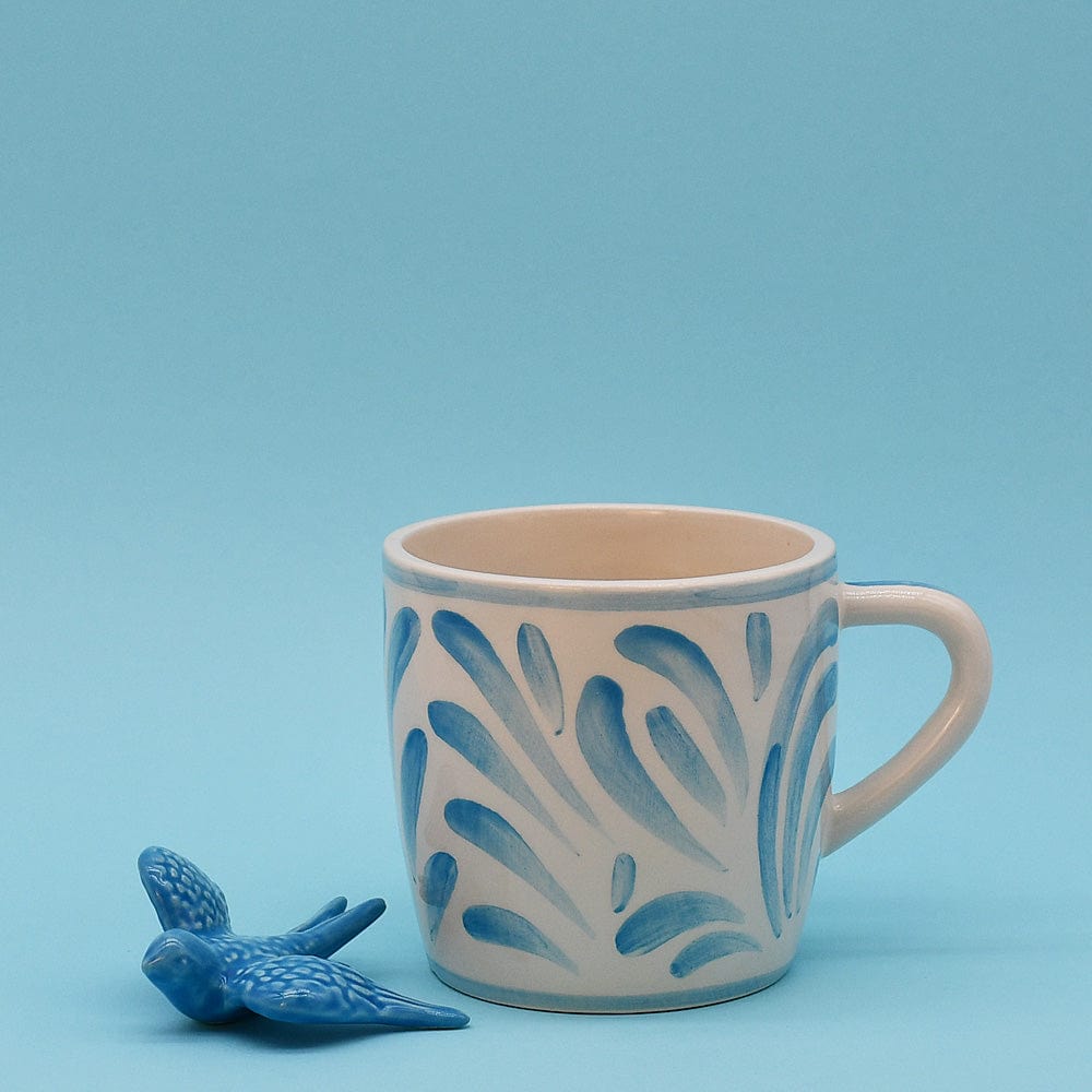 Andorinha I Large Ceramic Mug - Turquoise