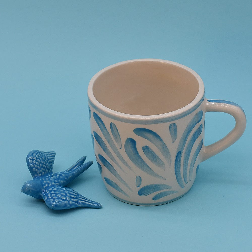 Andorinha I Large Ceramic Mug - Turquoise