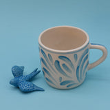 Andorinha I Large Ceramic Mug - Turquoise