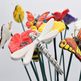 Artificial Flowers and Butterflies in Ceramic