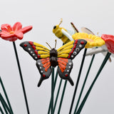 Artificial Flowers and Butterflies in Ceramic