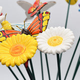 Artificial Flowers and Butterflies in Ceramic