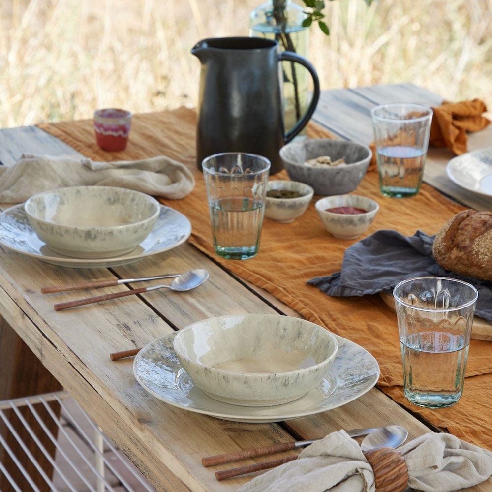 Assiette creuse en grès "Madeira" 19cm - Crème