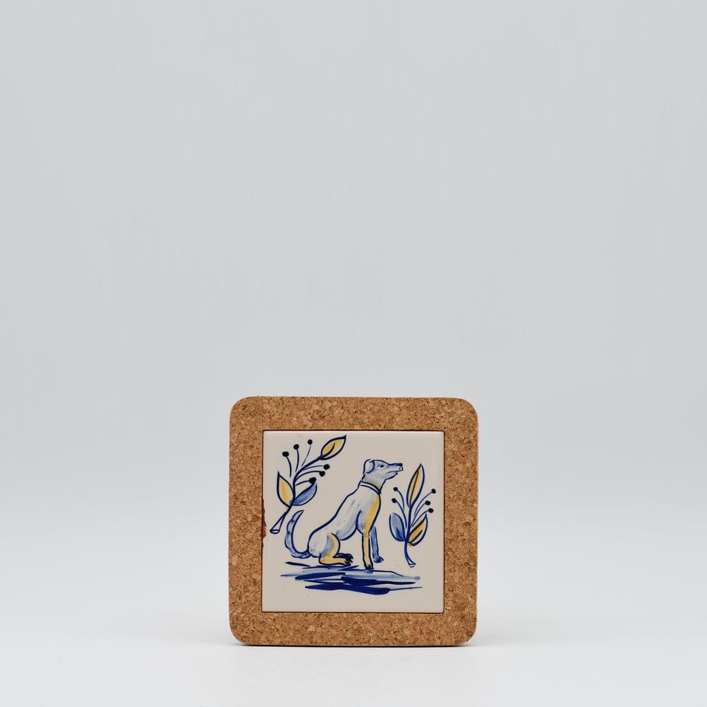 Azulejo I Ceramic and Cork Trivet - 5.9"