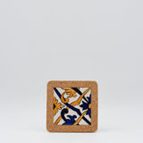 Azulejo I Ceramic and Cork Trivet - 5.9"