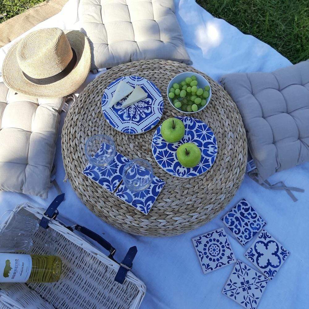 Azulejo I Ceramic and Cork Trivet