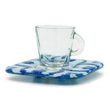 Azulejos | Fused Glass Cup and Saucer