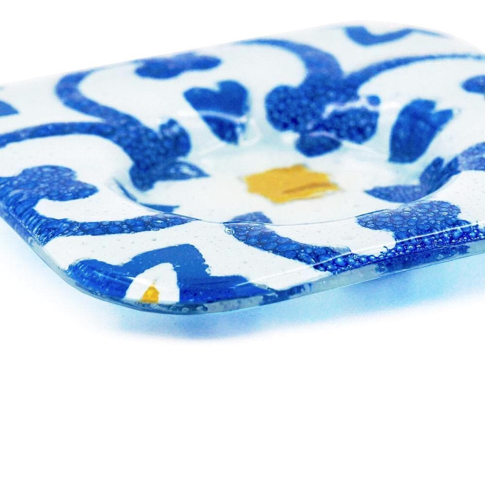 Azulejos | Fused Glass Cup and Saucer