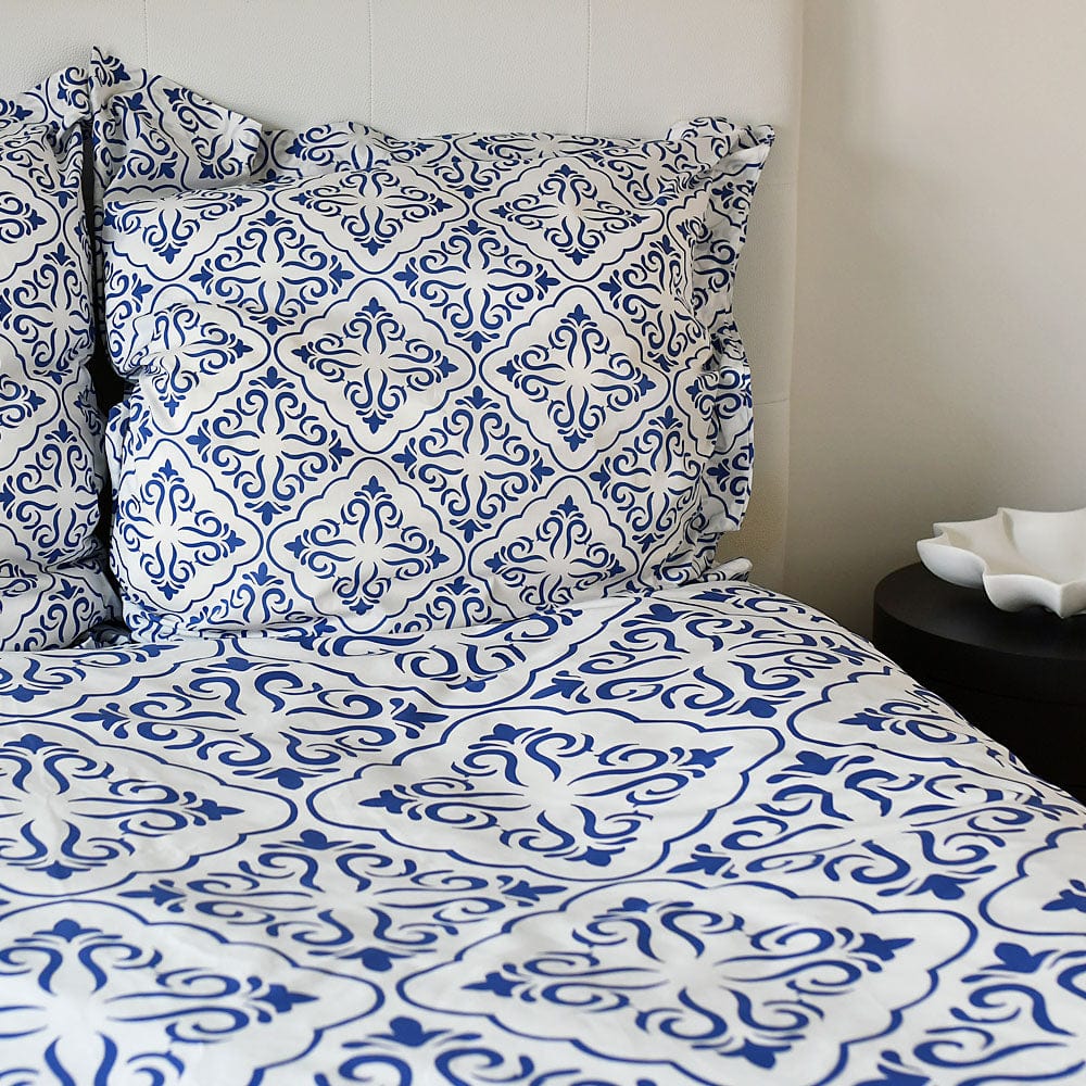 Azulejos I Pillow Cover - Blue & White