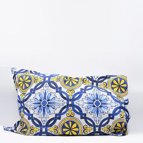 Azulejos I Pillow Cover - Blue & Yellow