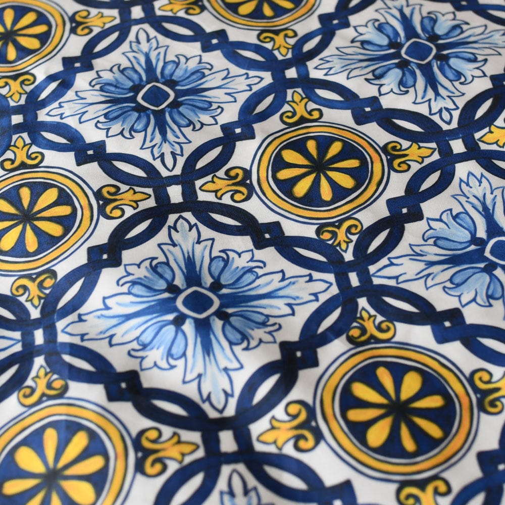 Azulejos I Pillow Cover - Blue & Yellow