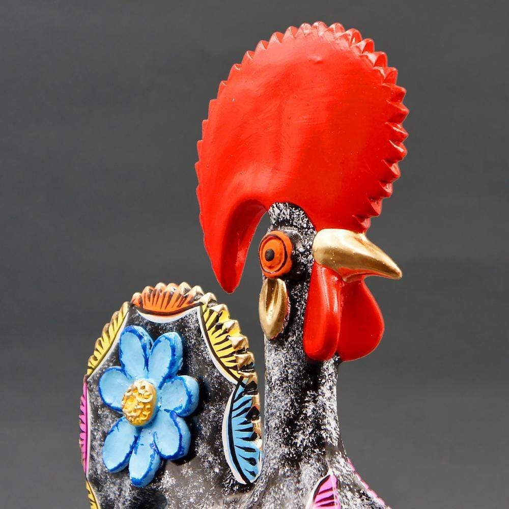 Barcelos Rooster by Prazeres Côta 10" - Black