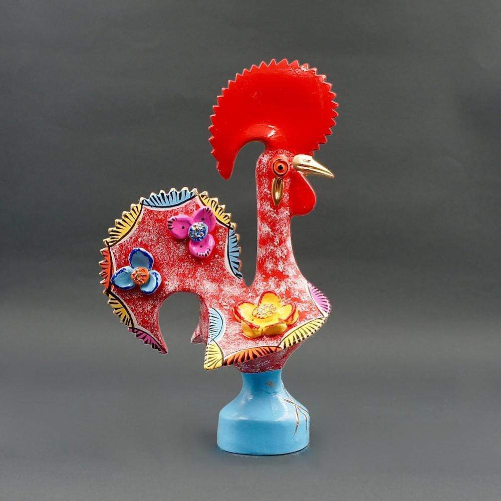 Barcelos Rooster by Prazeres Côta 10" - Red