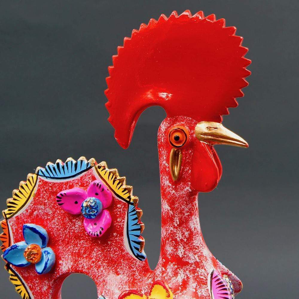 Barcelos Rooster by Prazeres Côta 10" - Red