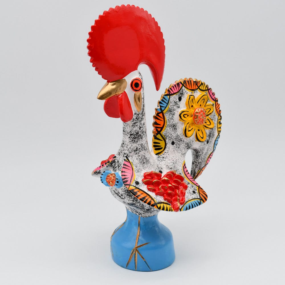 Barcelos Rooster by Prazeres Côta 10" - White