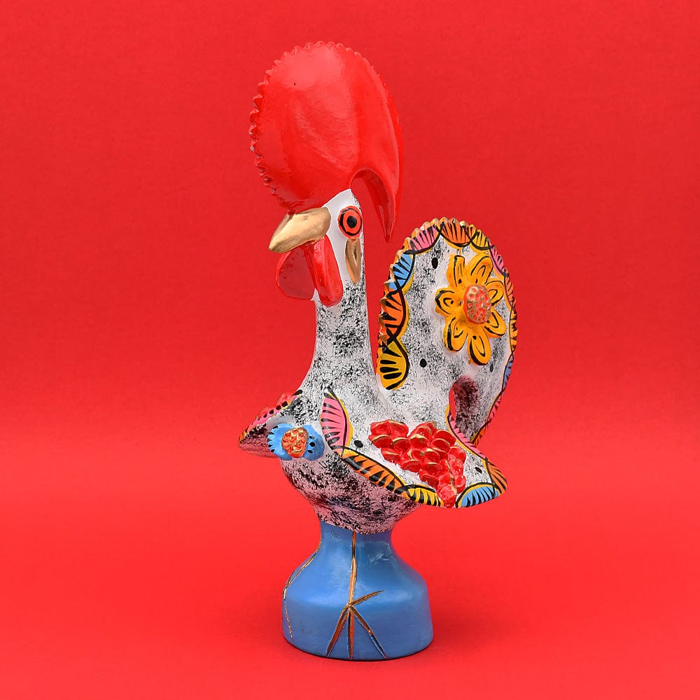 Barcelos Rooster by Prazeres Côta 10" - White