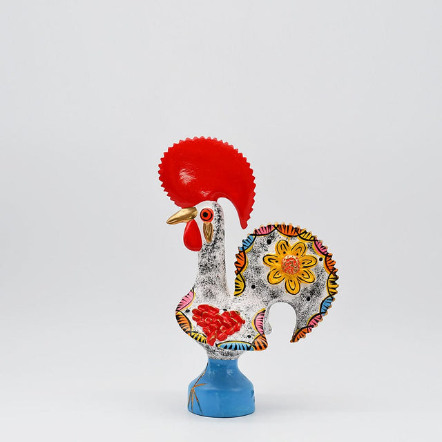 Barcelos Rooster by Prazeres Côta 10" - White