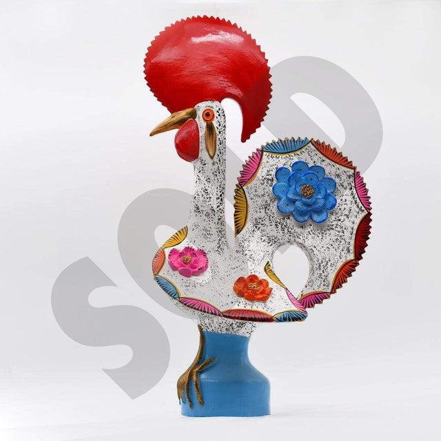 Barcelos Rooster by Prazeres Côta 22" - White