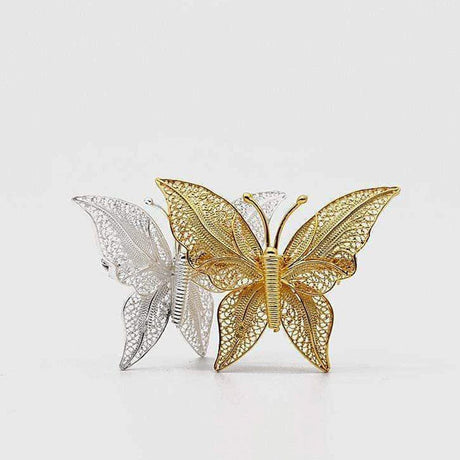 Borboleta I Silver Filigree Brooch