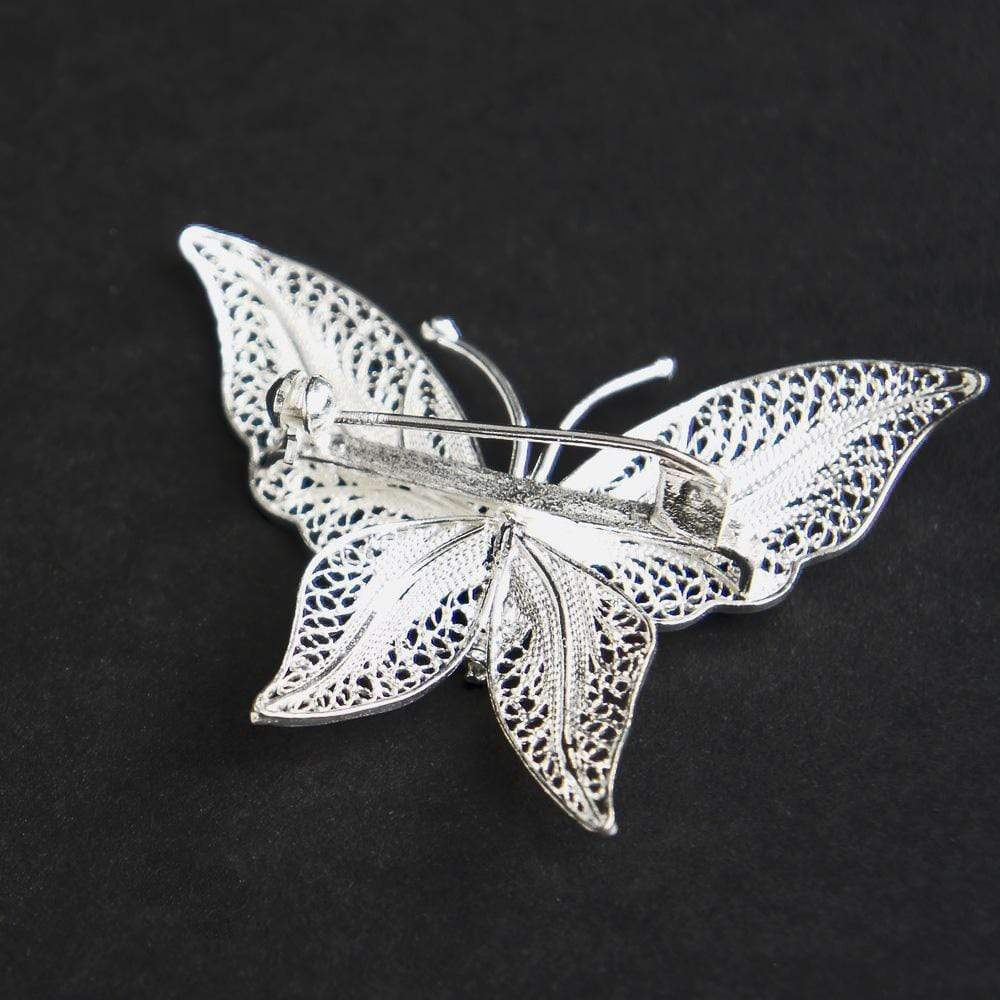 Borboleta I Silver Filigree Brooch