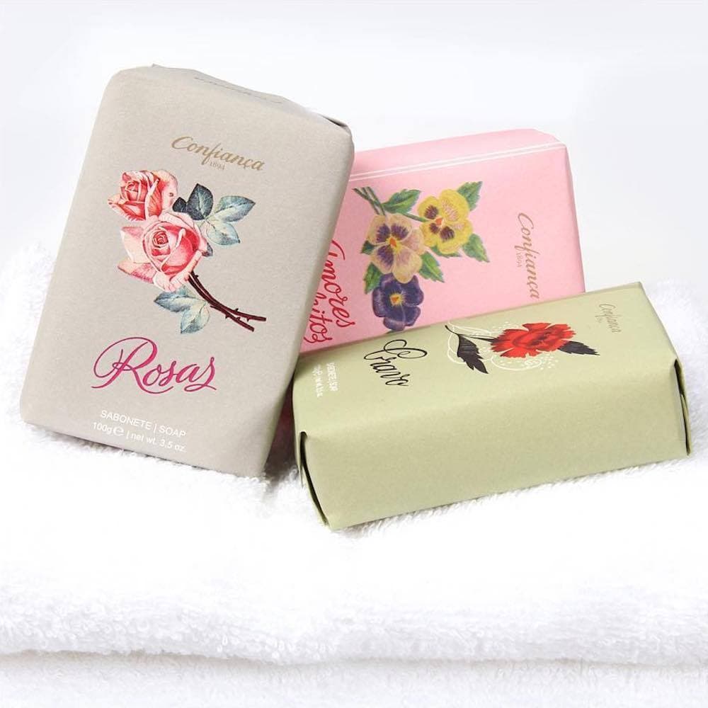 Box of 3 Flower scented Bar Soaps