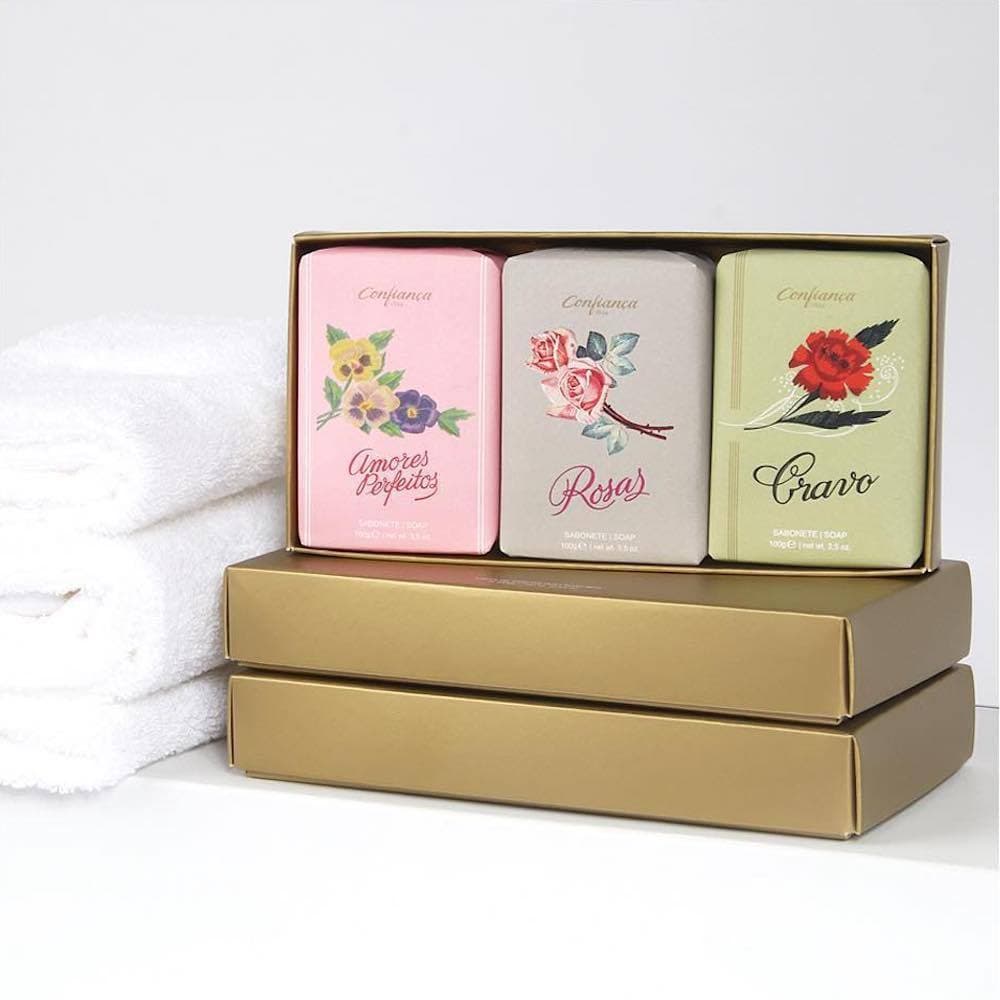 Box of 3 Flower scented Bar Soaps