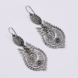 Brincos À Rainha I Silver Filigree Earrings - 2.6''