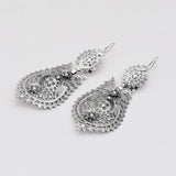 Brincos À Rainha I Silver Filigree Earrings - 2.6''