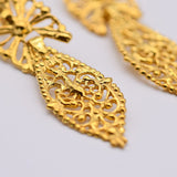 Brincos À Rei I Gold-plated Silver Filigree Earrings - 2.4"