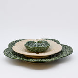 Cabbage-shaped Ceramic Charger Plate - Green