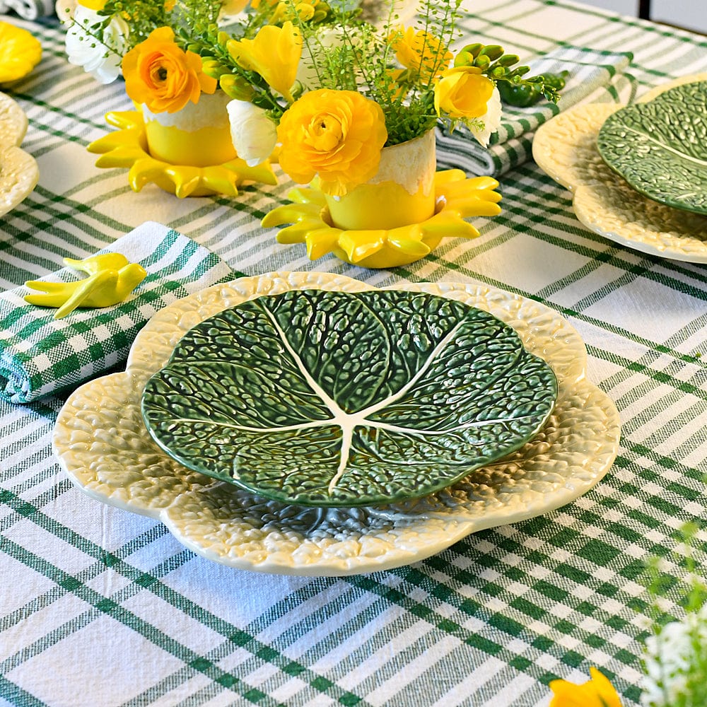 Cabbage-shaped Ceramic Charger Plate - Off-White