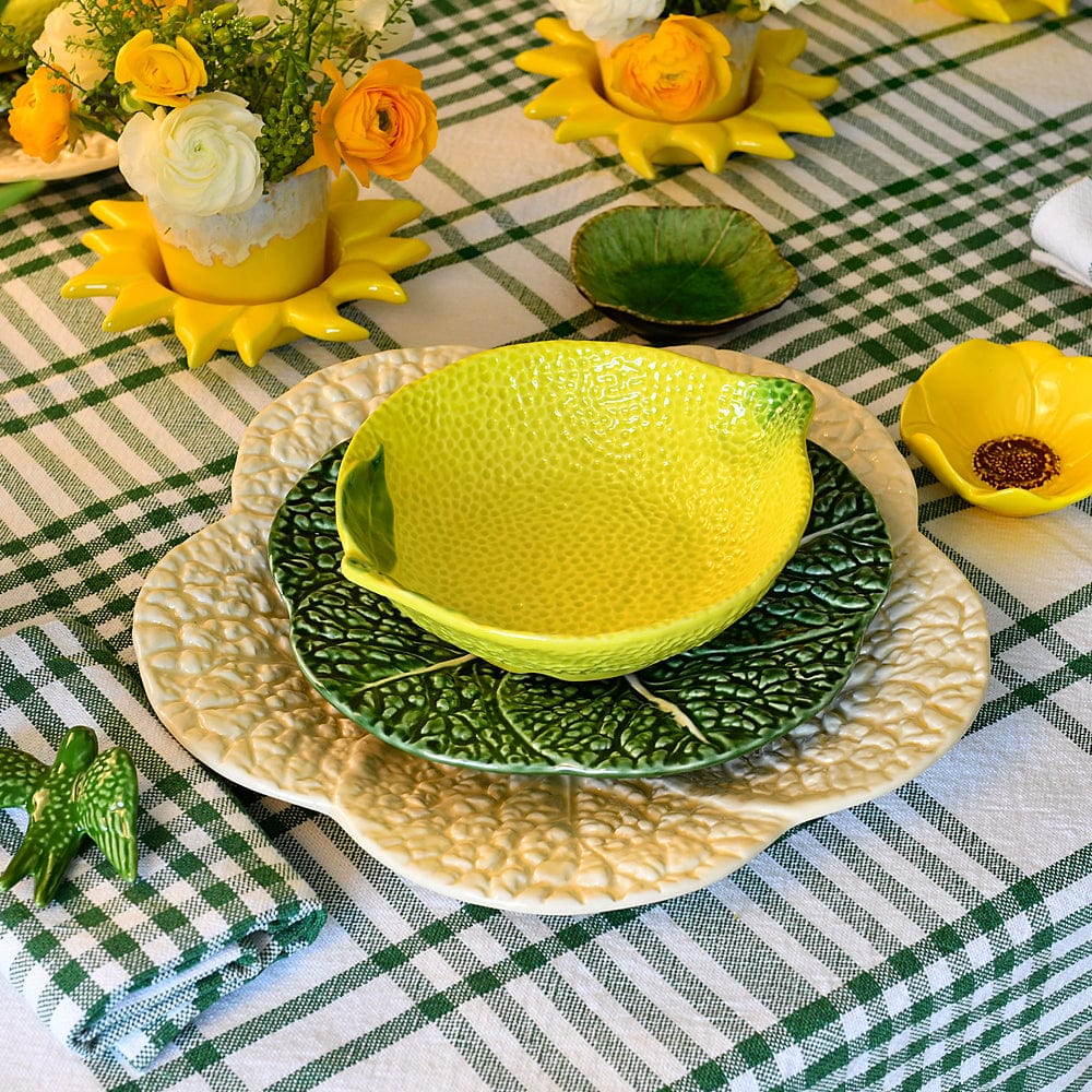 Cabbage-shaped Ceramic Charger Plate - Off-White