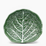 Cabbage-shaped Ceramic Low Salad Bowl - Green