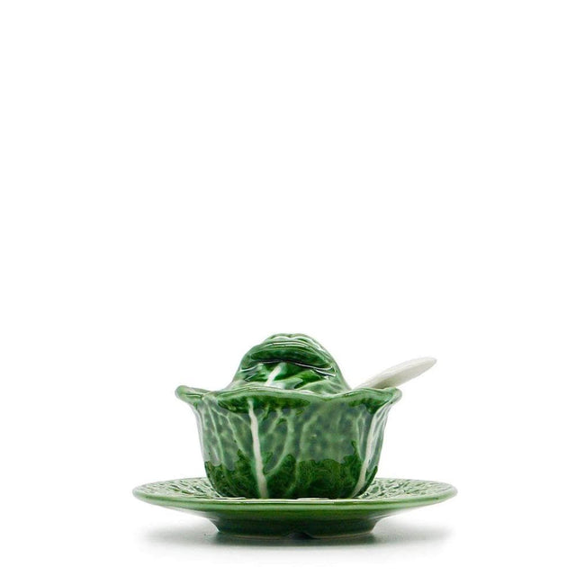 Cabbage-shaped Ceramic Mustard Pot