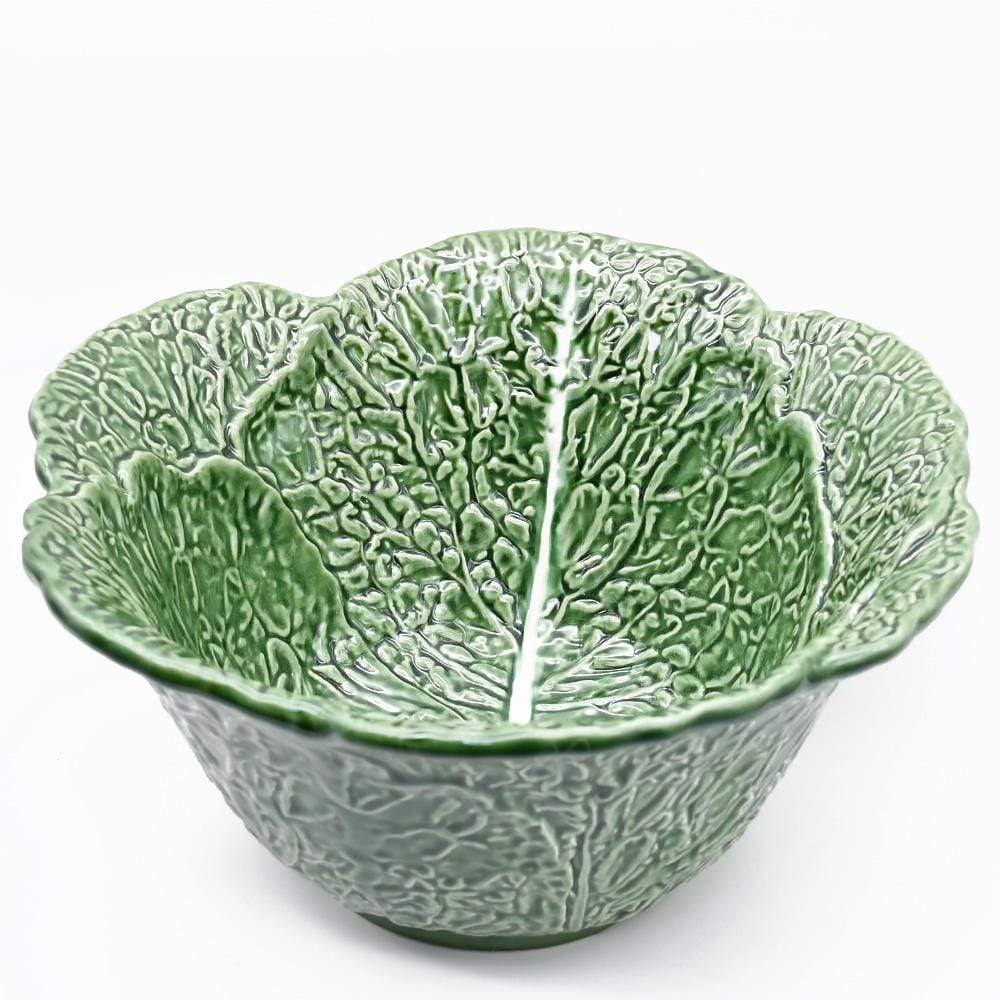 Cabbage-shaped Ceramic Salad Bowl - Green