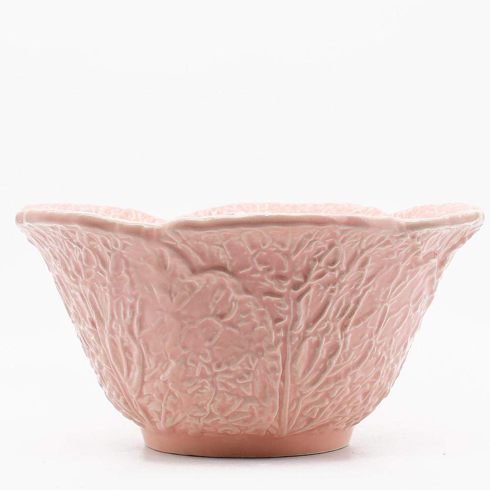 Cabbage-shaped Ceramic Salad Bowl - Pink