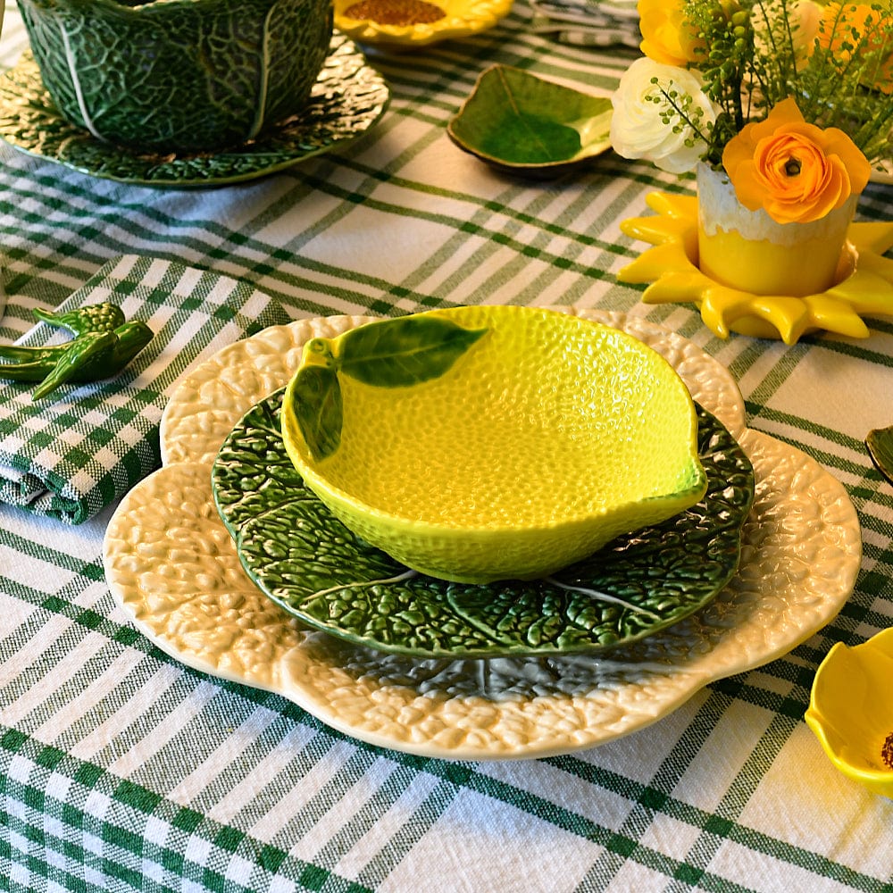 Cabbage-shaped Ceramic Starter Plate - Green