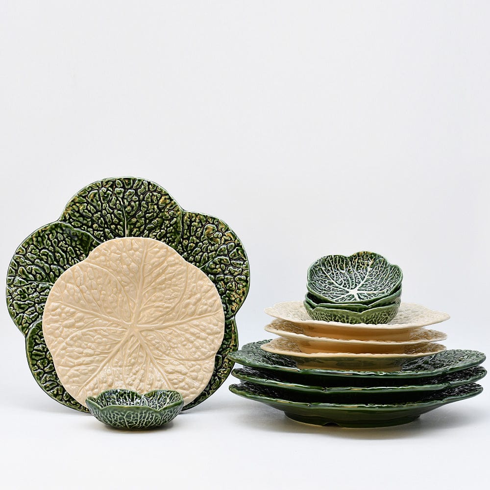 Cabbage-shaped Ceramic Starter Plate - Off-White