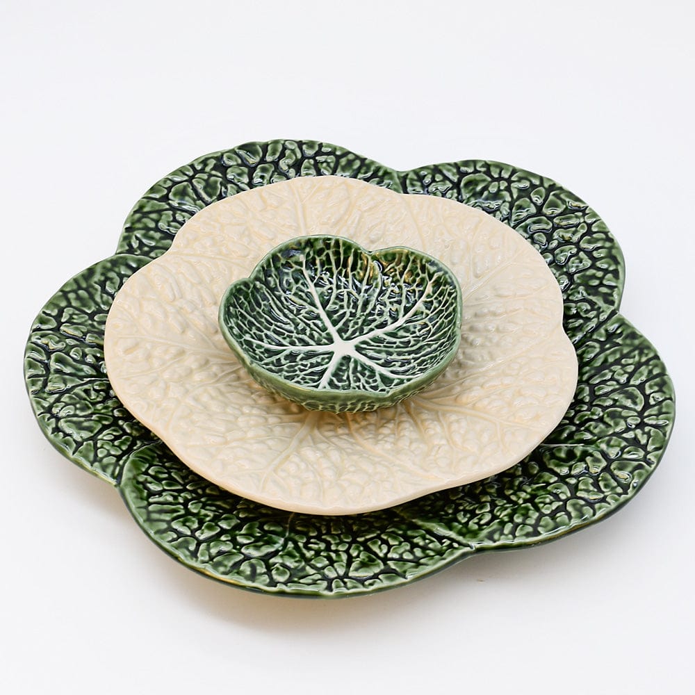 Cabbage-shaped Ceramic Starter Plate - Off-White