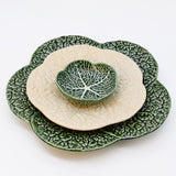 Cabbage-shaped Ceramic Starter Plate - Off-White