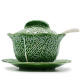 Cabbage-shaped Ceramic Tureen - 10.6''