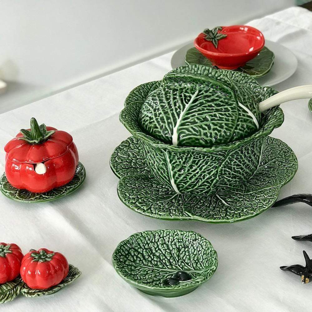 Cabbage-shaped Ceramic Tureen - 10.6''