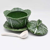 Cabbage-shaped Ceramic Tureen - 7.9''