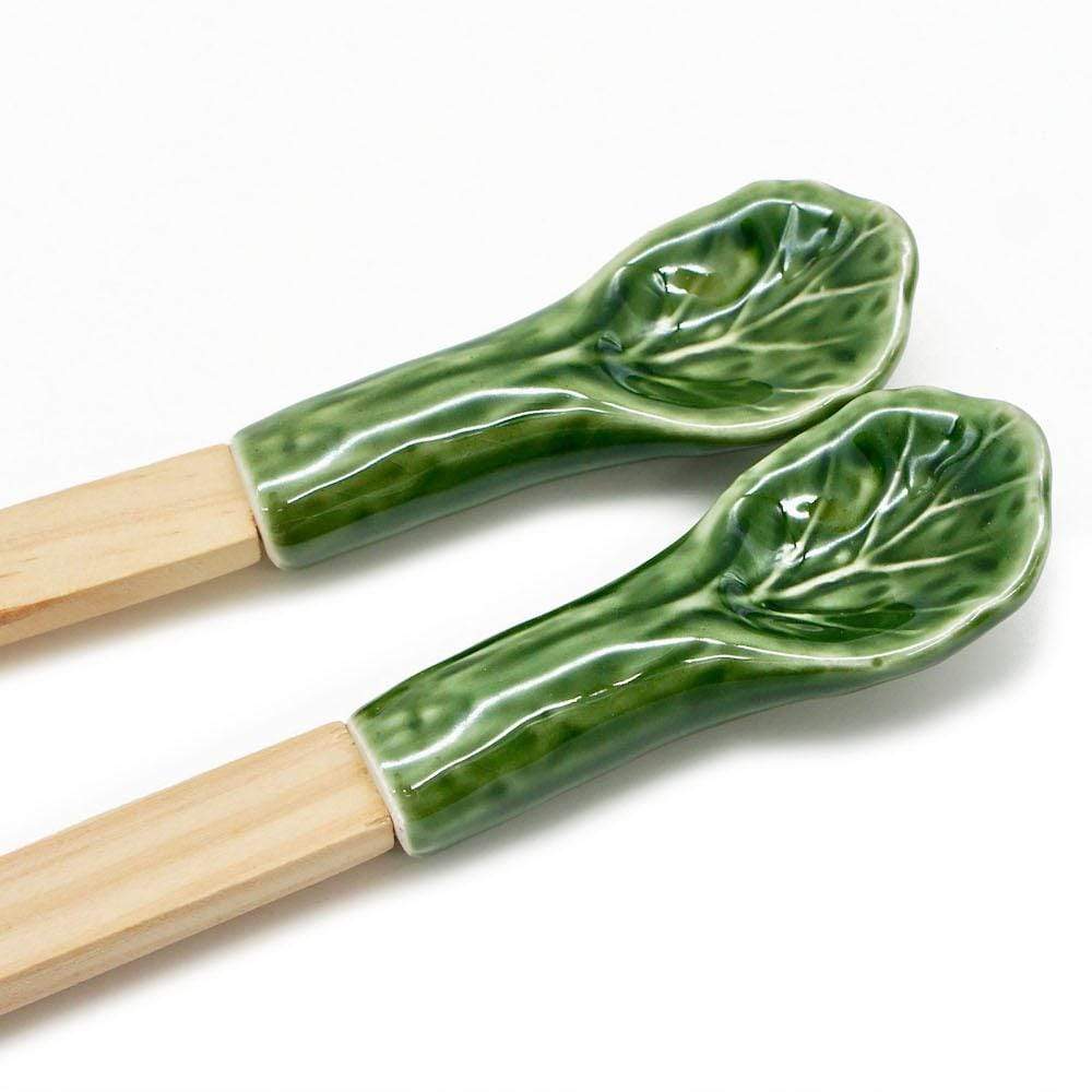 Cabbage-shaped Serving Cutlery - Green